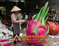 sơn màu mô hình xốp quả thanh long