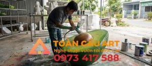 sơn màu mô hình quả bơ bằng xốp 3d