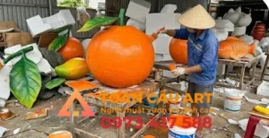  sơn màu mô hình xốp   3D Quả Cam