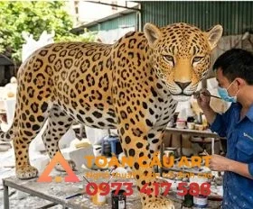 mô hình xốp Báo gấm
