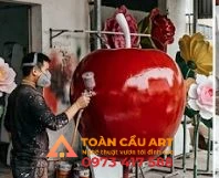 sơn màu mô hình xốp quả táo