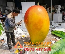sơn màu Mô hình xốp quả xoài