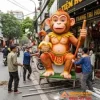 điêu khắc mô hình xốp con Khỉ