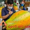 sơn màu mô hình xốp trái cây đu đủ